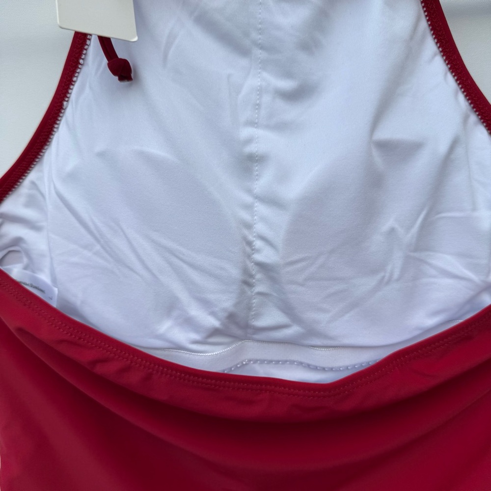 Beachsissi Fashion Wine Red Halter Neck Tankini Set - Picture 5 of 15